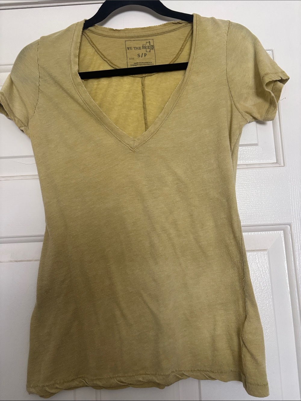 We The Free Short-Sleeve V-Neck Tee in Olive